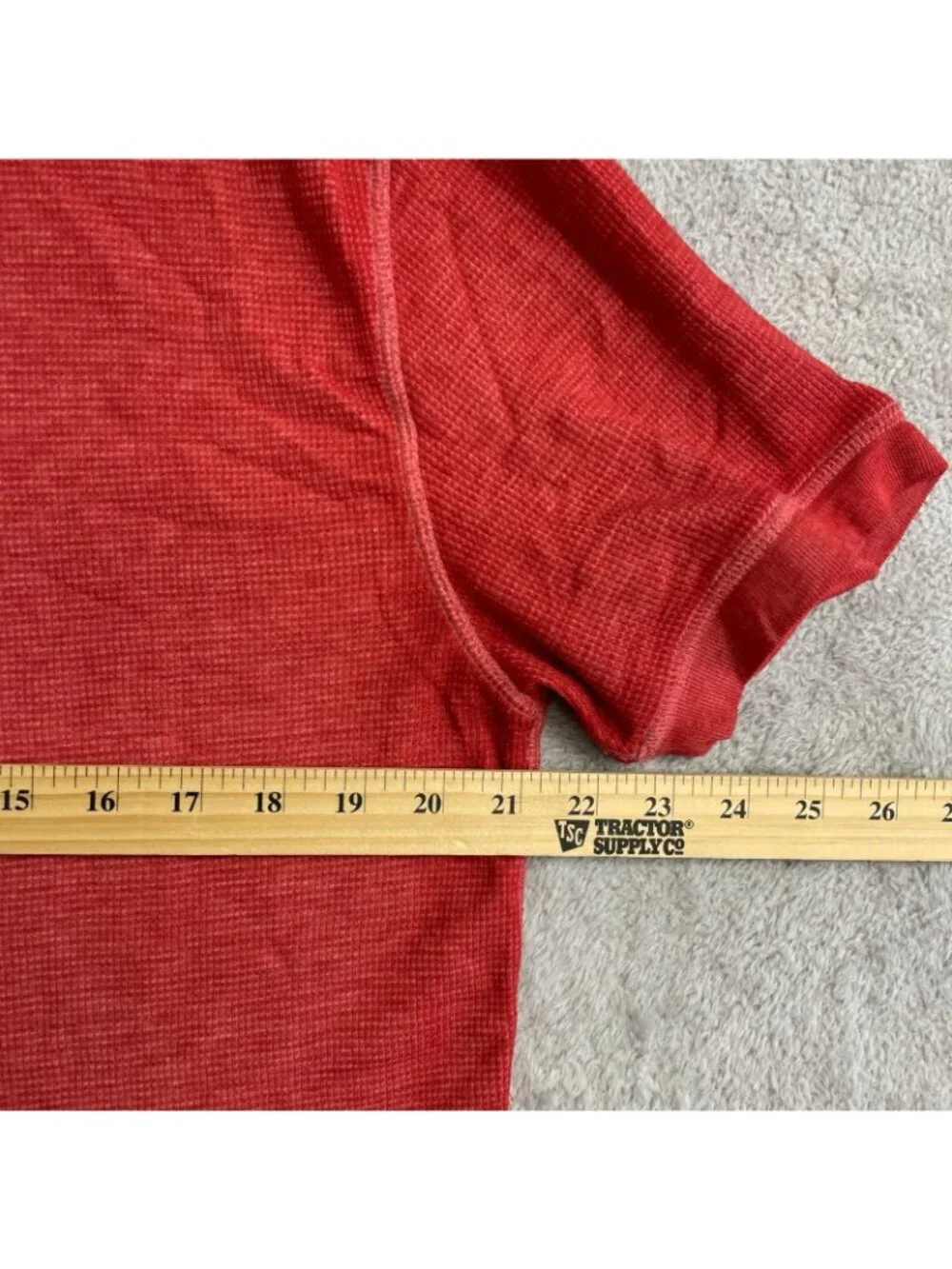 Polo Ralph Lauren Men's L Red Short-Sleeve Waffle T-Shirt P0434